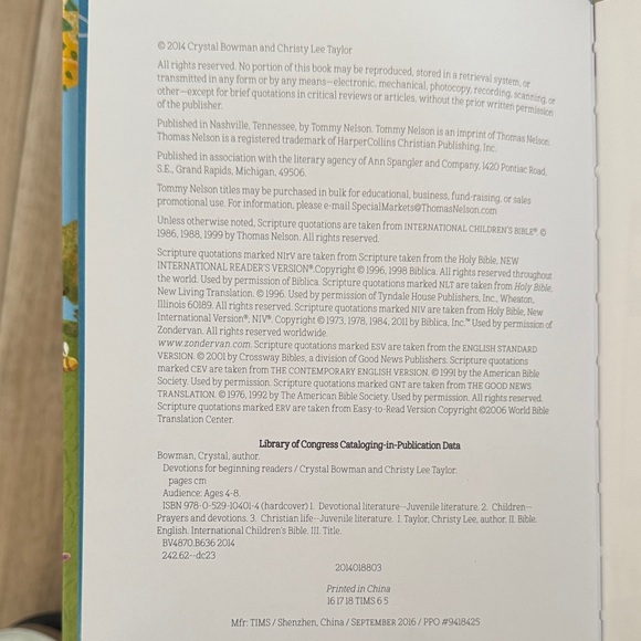 Devotions for Beginning Readers Hardcover Book - Picture 10 of 10